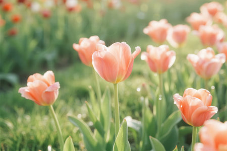 Tulip. Beautiful bouquet of tulips. colorful tulips. tulips in spring,colourful tulipの素材