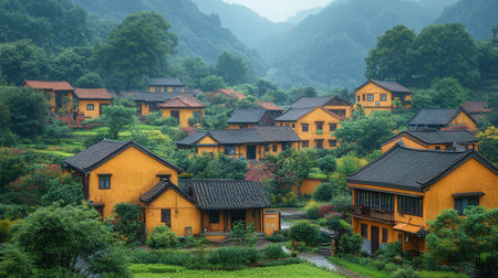 Traditional Chinese houses in Hangzhou China.の素材