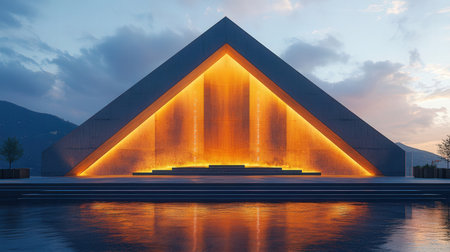 The National Museum of Georgia at sunset.の素材