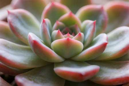 Succulent plant close-up. Echeveria.の素材