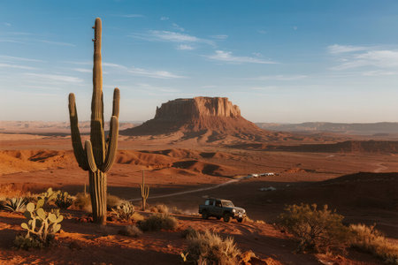 Monument Valley in Navajo Tribal Lands of Arizona and Utah, USAの素材