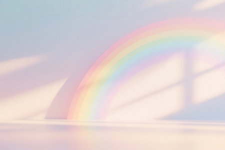 abstract background with rainbow and shadow - soft focus and vintage filterの素材