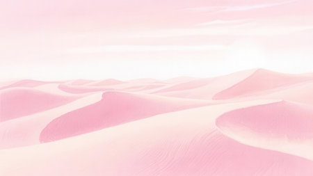Pink sand dune in the middle of the desert. Landscapeの素材