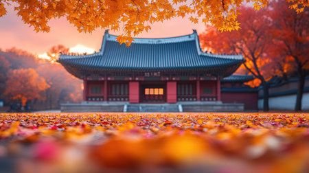Autumn in Changdeokgung Palace, Seoul, South Koreaの素材