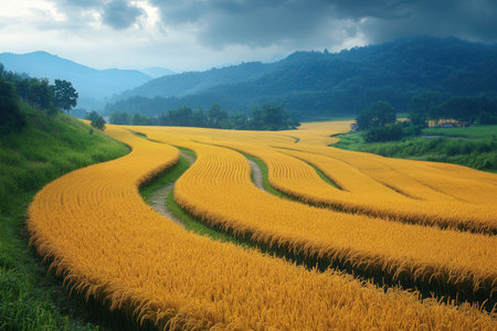 Rice field in the north of thailand,Chiang Maiの素材