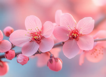 cherry blossom with soft focus and bokeh background.の素材