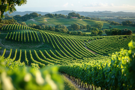 Vineyards in Chianti, Tuscany, Italyの素材