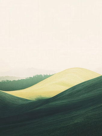 Green hills in Tuscany, Italy. Vintage style toned pictureの素材