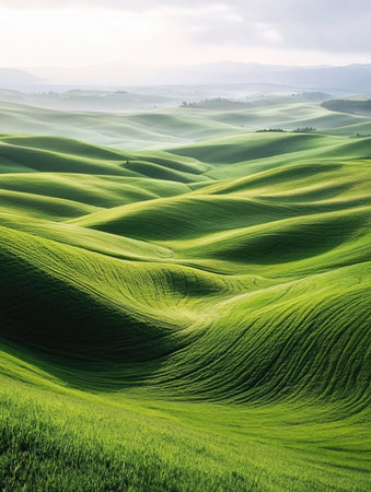 Rolling hills in Tuscany, Italy. Landscape with rolling hillsの素材