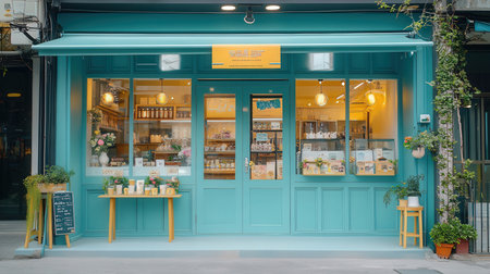 Facade of a shop in Melbourne, Australiaの素材