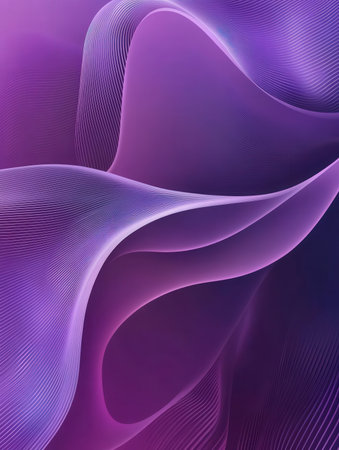 abstract background with smooth lines in violet and purple colors, digitally generated imageの素材