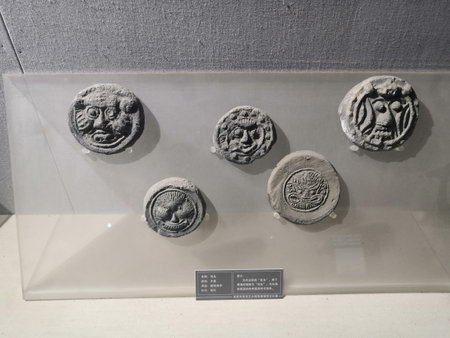 Ancient Chinese stone carving works in the Tangshan museum,, Tangshan city, Hebei Province, China