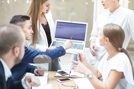 Group of business meeting at the table in the modern office ,Team work and diverse hands together...