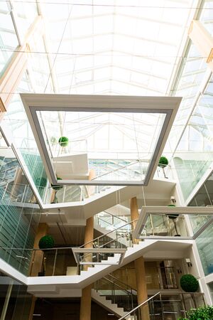 business skyscraper with panoramic windows. empty office space