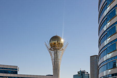 October 15, 2022 Astana, Republic of Kazakhstan: Landmark of the city Monument Astana Baiterekのeditorial素材