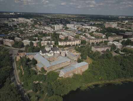 Roman Catholic Church of the Assumption of the Blessed Virgin Mary. Aerial photography of the...