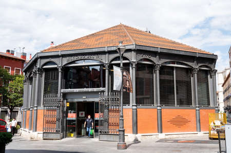 Valladolid, Spain - June 14, 2021: Gastronomy market Mercado del Val in Valladolid, Spainのeditorial素材