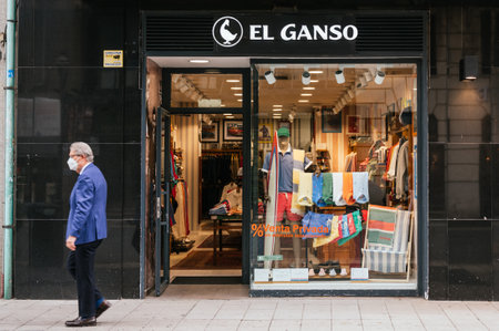Valladolid, Spain - June 22, 2021: El Ganso Shop. Spanish cloth shopのeditorial素材