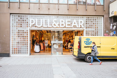 Valladolid, Spain - June 22, 2021: Pull Bear shop. Cloth Shop