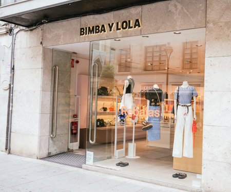 Valladolid, Spain - June 22, 2021: Bimba y Lola shop. Cloth Shopのeditorial素材