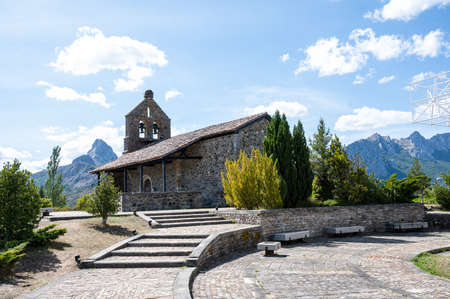 Nuestra Senora del Rosario Church. Romanesque church in Riano, Spainの素材 [FY310178218263]