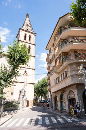 Soller, Spain - June, 19, 2021: Soller streetのeditorial素材