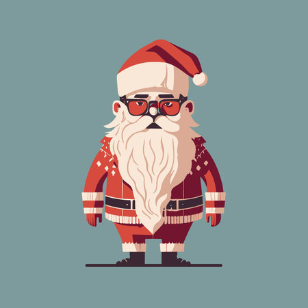 christmas santa claus vector art styleのイラスト素材