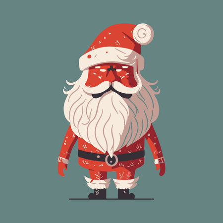 christmas santa claus vector art styleのイラスト素材