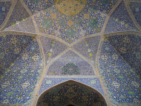 Inside the Shah Mosque in Isfahan, Iranのeditorial素材