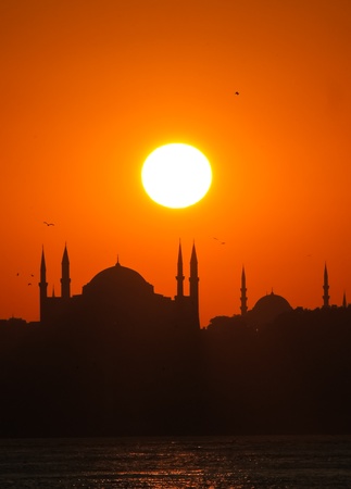 Sunset on Istanbul, Turkeyの写真素材