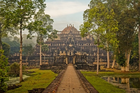 Angkor temple in Cambodiaの写真素材