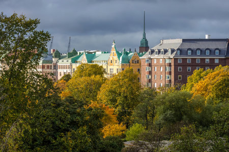 Cityscape of Helsinki, capital of Finlandの写真素材