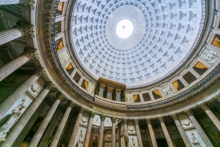 Reale Pontificia San Francesco da Paola basilica in Naples, Italyの写真素材