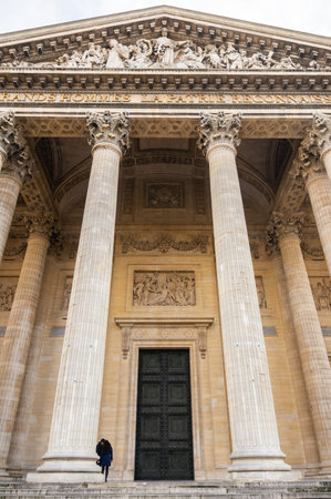 Neoclassic style Pantheon building in Paris, Franceの写真素材