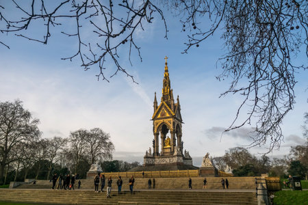 The Albert Memorial in London, United Kingdomの写真素材