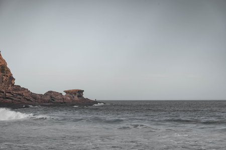 loneliness at seaの写真素材