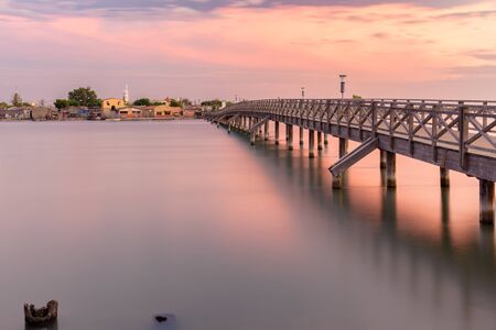 Sunset on Fadiouth Islandの写真素材