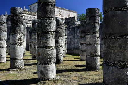 Archaeological site of Chichen Itza, in the Yucatan Peninsula, Mexicoの写真素材