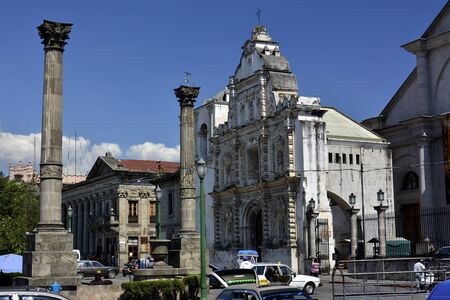 Corners of the city of Quetzaltenango, in Guatemalaの写真素材