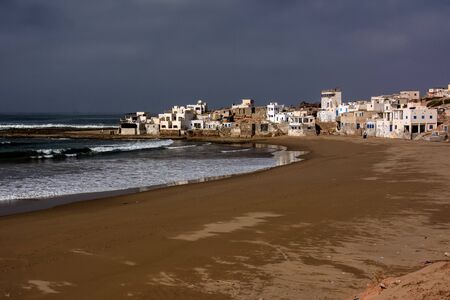 Details and landscapes of the fishing village of Tifnit, on the Atlantic coast of Morocco