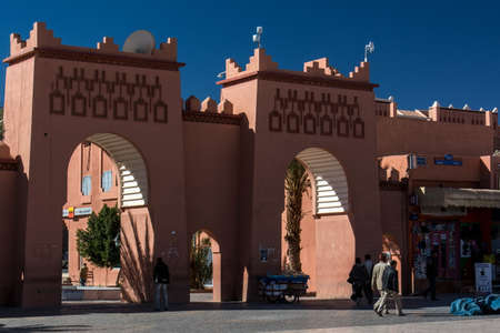 Locations and landscapes of the ancient city of Ouarzazate, in the south of Moroccoのeditorial素材