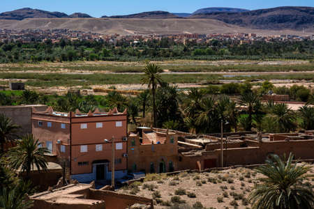 Locations and landscapes of the ancient city of Ouarzazate, in the south of Moroccoのeditorial素材