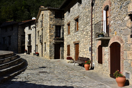 Corners and locations of the tourist town of Beget, in the ripolles region, in the northeast of...