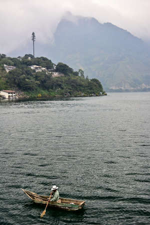 Landscapes and corners of the city of San Pedro La Laguna, on the shores of Lake AtitlÃ¡n, in southwestern Guatemalaの写真素材