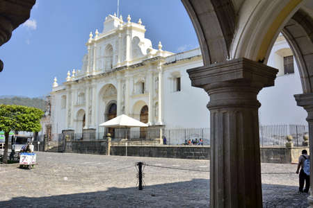 Landscapes and corners of the colonial city of Antigua, in southern Guatemalaの写真素材