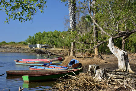 Landscapes and locations around the city of Monterrico, on the south west coast of Guatemalaの写真素材
