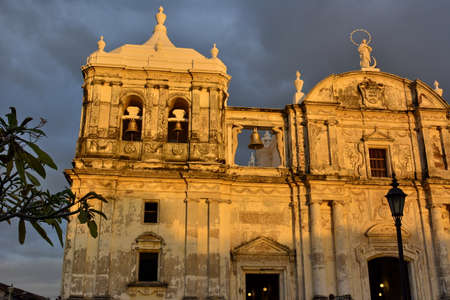 Landscapes and locations of the colonial city of LeÃ³n, in northwestern Nicaraguaの写真素材