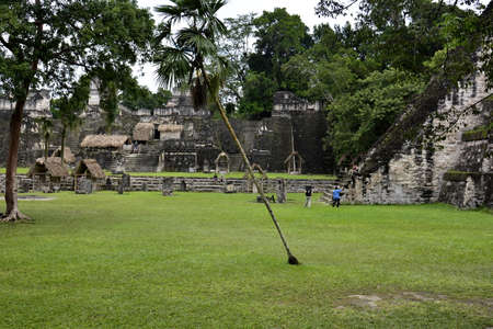 Landscapes and corners of the Mayan archaeological city of Tikal, located in the PetÃ©n region, in northern Guatemalaのeditorial素材
