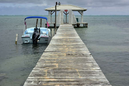Landscapes and locations of the small coral island Caye Caulker, located in the Caribbean Sea, off the coast of Belizeのeditorial素材