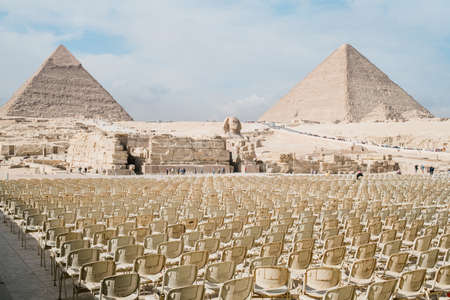 The Egypt Pyramid Complex with The Great Sphinx , Giza